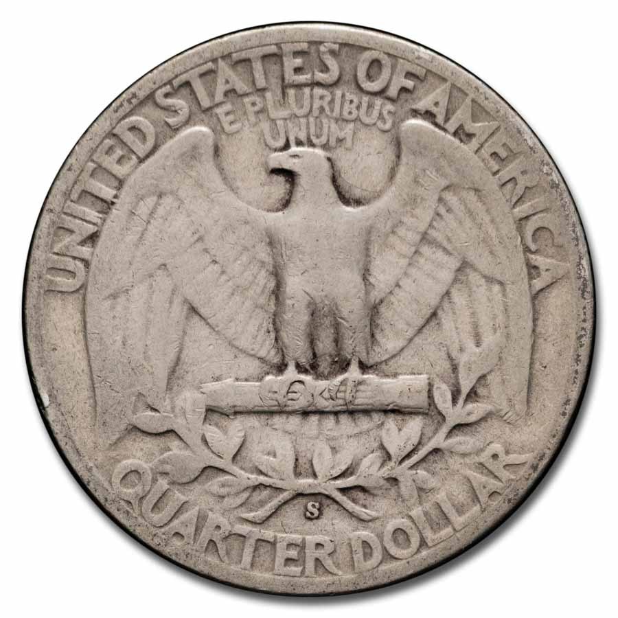 1947-D Washington Quarter 40-Coin Roll Avg Circ