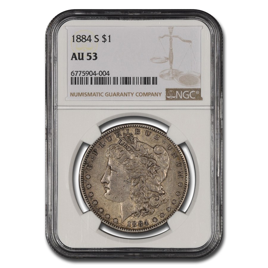 1884-S Morgan Dollar AU-53 NGC