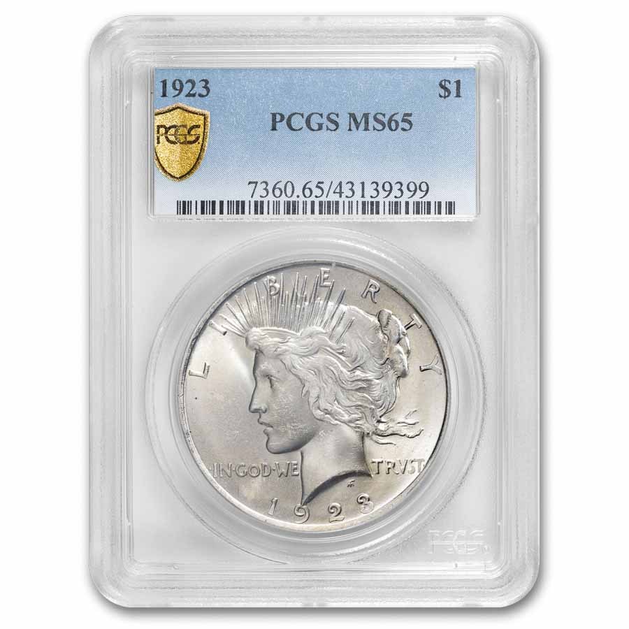 1923 Peace Dollar MS-65 PCGS