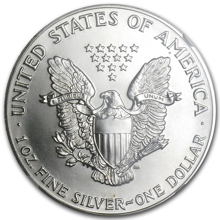 1986 American Silver Eagle MS-69 NGC