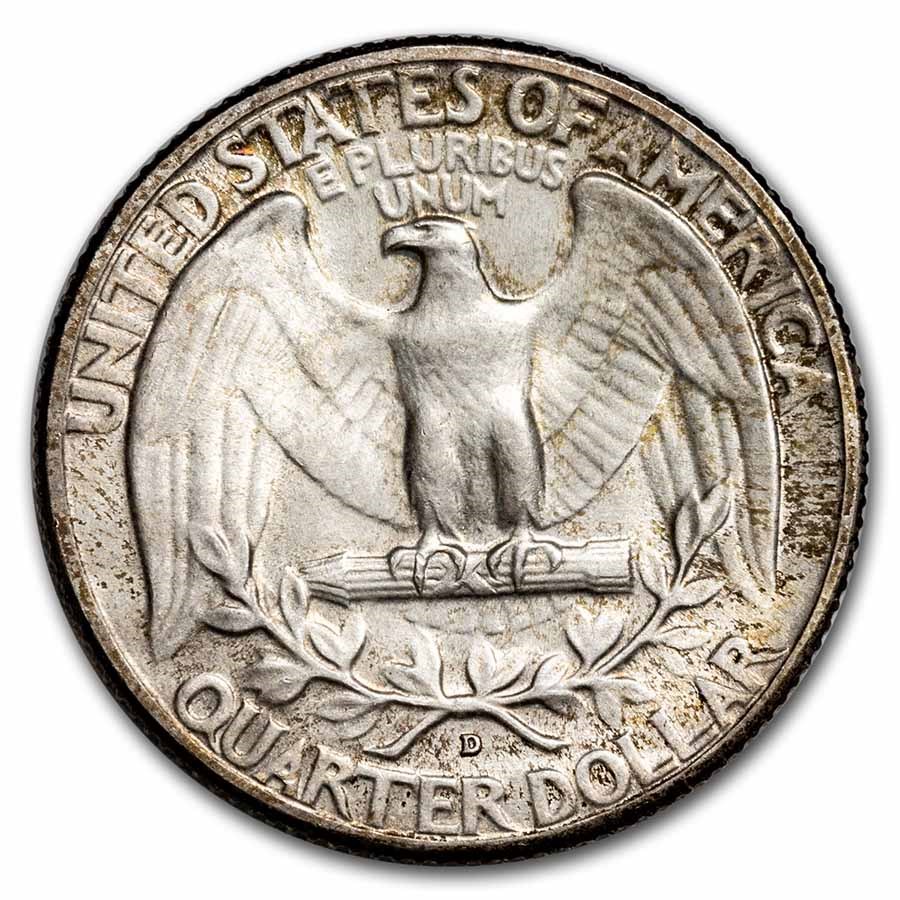 1950-D Washington Quarter AU