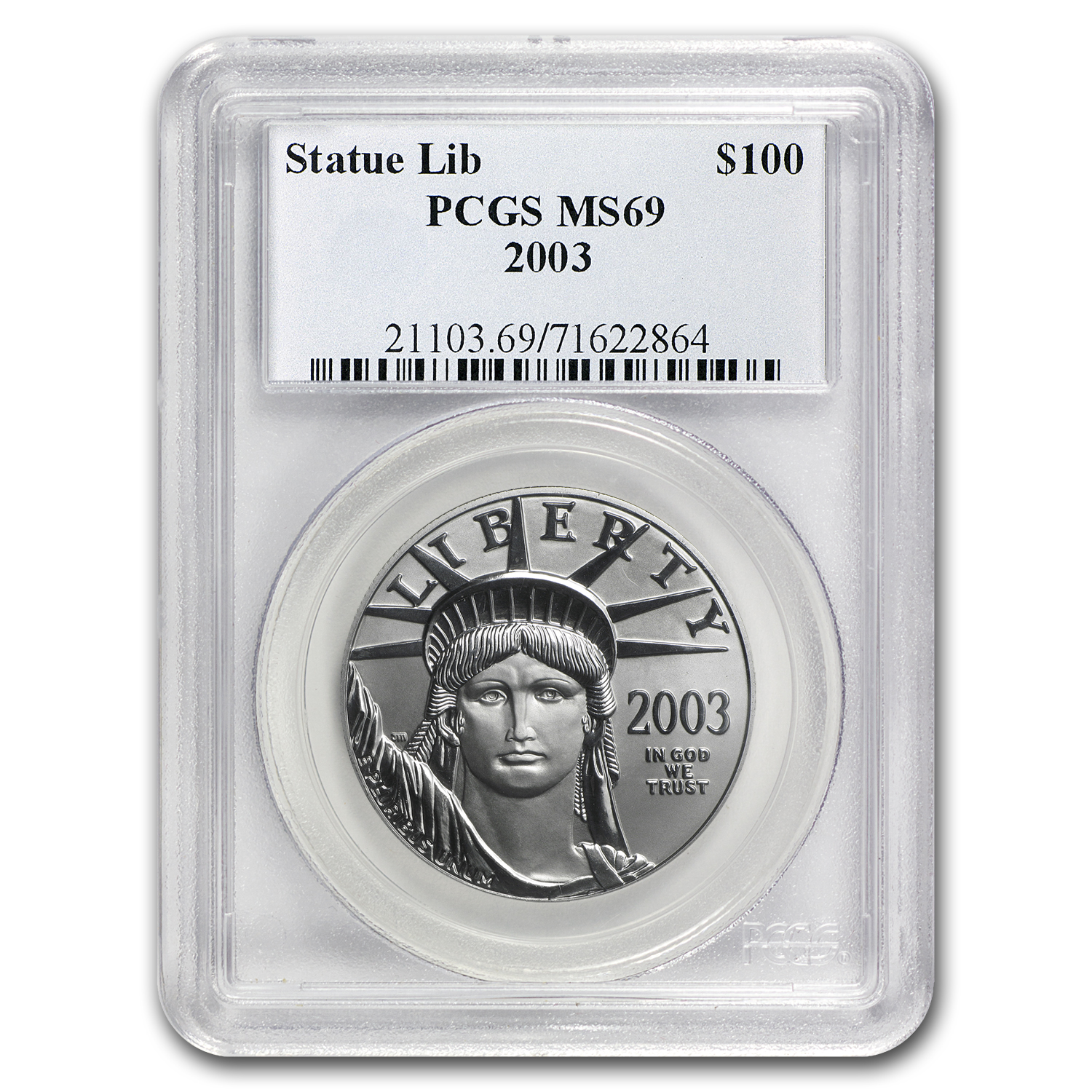 2003 1 oz American Platinum Eagle MS-69 PCGS