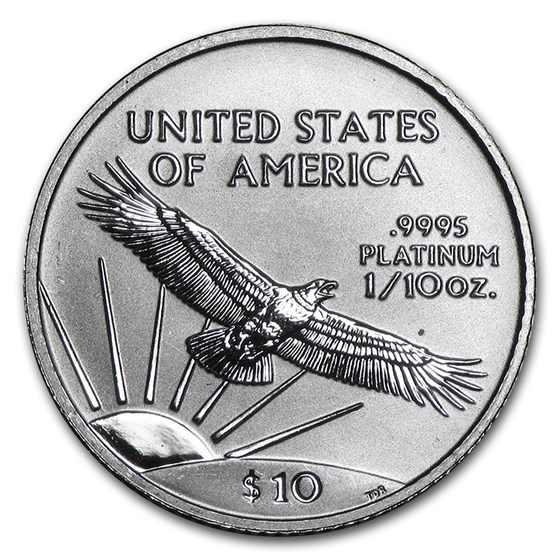 2001 1/10 oz American Platinum Eagle BU