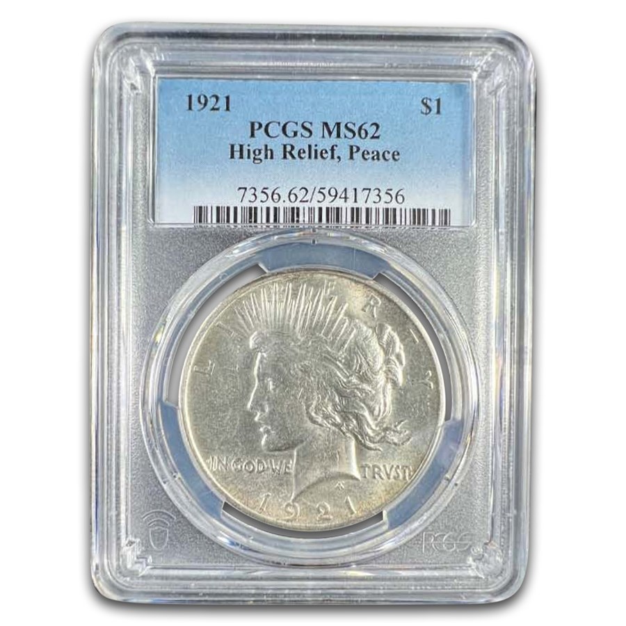 1921 Peace Dollar MS-62 PCGS