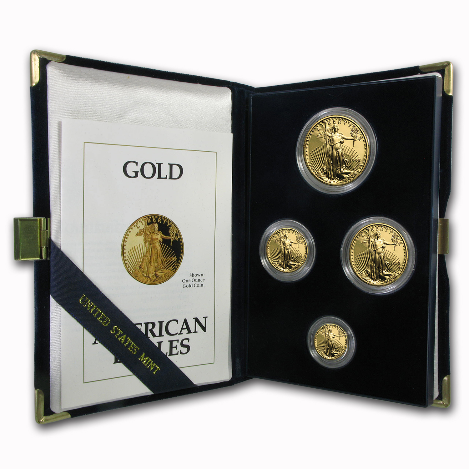 1992 4-Coin Proof American Gold Eagle Set (w/Box &amp; COA)