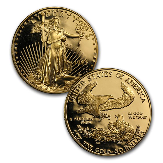 1993 4-Coin Proof American Gold Eagle Set (w/Box &amp; COA)