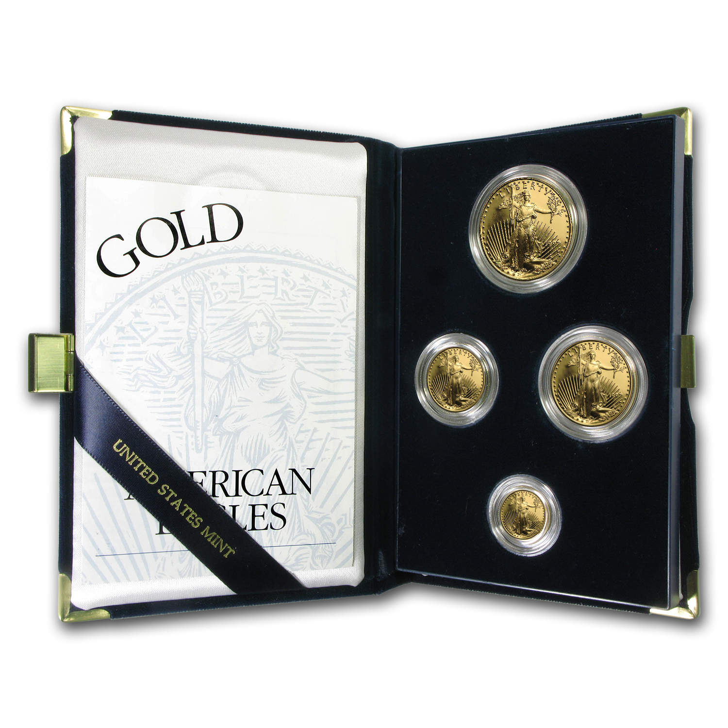 1997-W 4-Coin Proof American Gold Eagle Set (w/Box &amp; COA)
