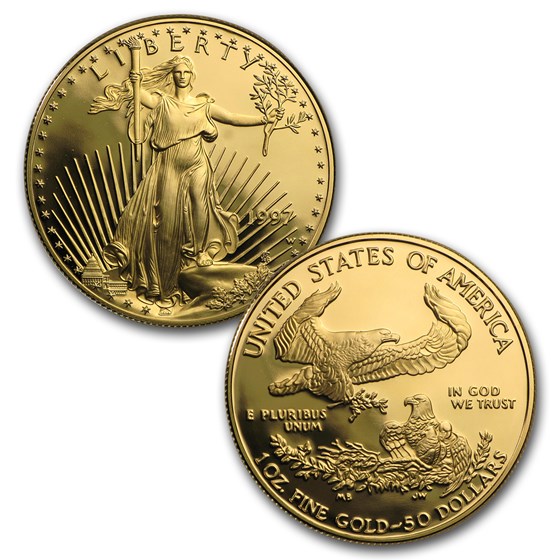 1997-W 4-Coin Proof American Gold Eagle Set (w/Box &amp; COA)