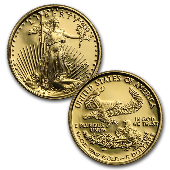 1997-W 4-Coin Proof American Gold Eagle Set (w/Box &amp; COA)