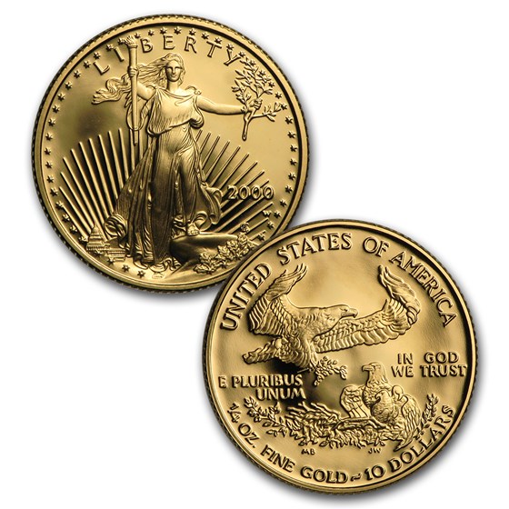 2000-W 4-Coin Proof American Gold Eagle Set (w/Box &amp; COA)