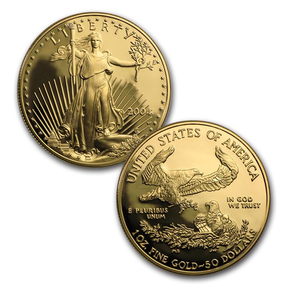 2004-W 4-Coin Proof American Gold Eagle Set (w/Box &amp; COA)