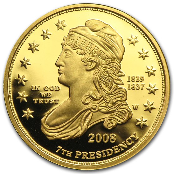 2008-W 1/2 oz Proof Gold Jackson's Liberty (w/Box &amp; COA)
