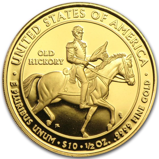 2008-W 1/2 oz Proof Gold Jackson's Liberty (w/Box &amp; COA)