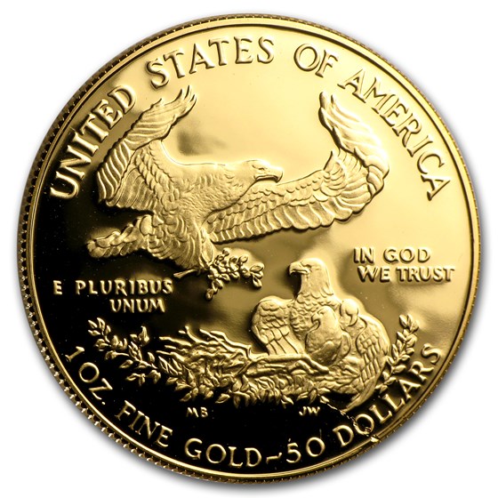 1990-W 1 oz Proof American Gold Eagle (w/Box &amp; COA)