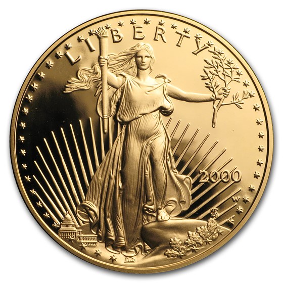 2000-W 1 oz Proof American Gold Eagle (w/Box &amp; COA)
