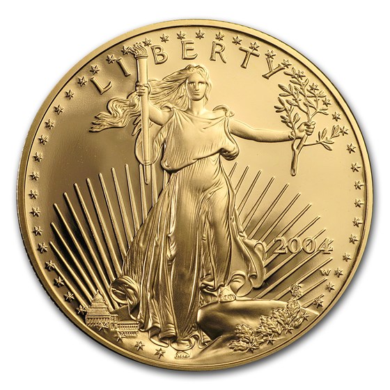 2004-W 1 oz Proof American Gold Eagle (w/Box &amp; COA)