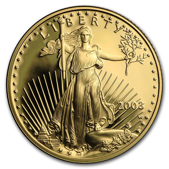 2003-W 1/4 oz Proof American Gold Eagle (w/Box &amp; COA)