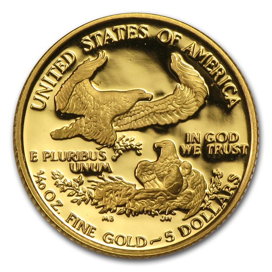 1990-P 1/10 oz Proof American Gold Eagle (w/Box &amp; COA)