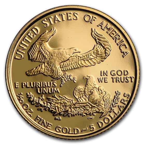 2000-W 1/10 oz Proof American Gold Eagle (w/Box &amp; COA)
