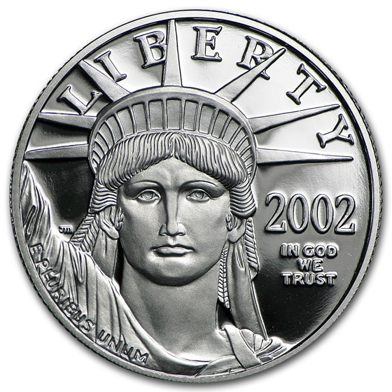 2002-W 1/2 oz Proof American Platinum Eagle (w/Box &amp; COA)