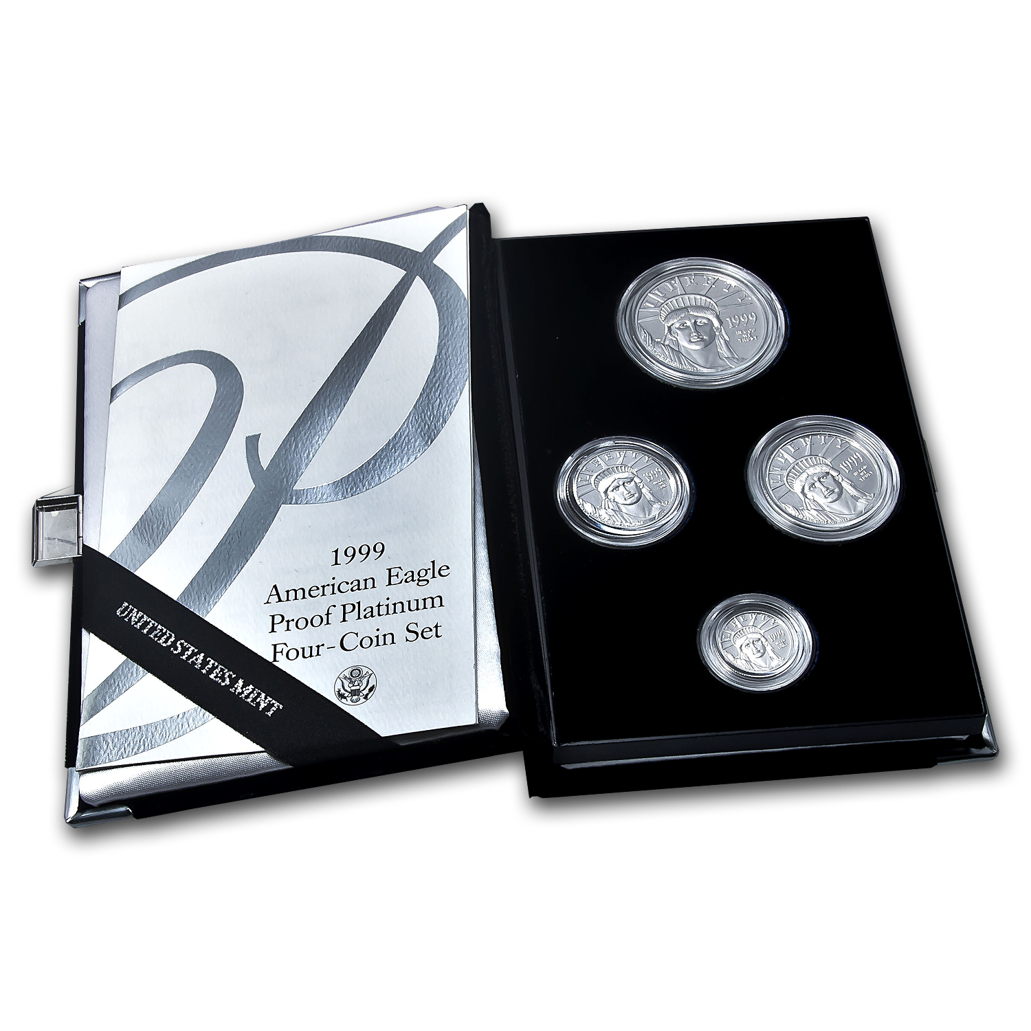 1999-W 4-Coin Proof American Platinum Eagle Set (w/Box & COA)