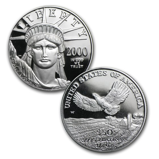2000-W 4-Coin Proof American Platinum Eagle Set (w/Box &amp; COA)