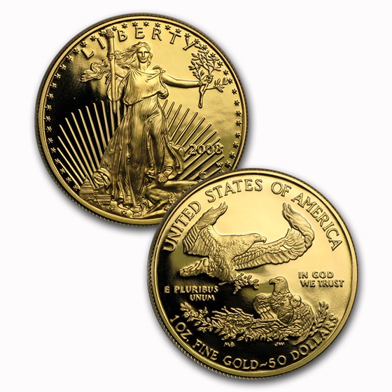 2008-W 4-Coin Proof American Gold Eagle Set (w/Box &amp; COA)