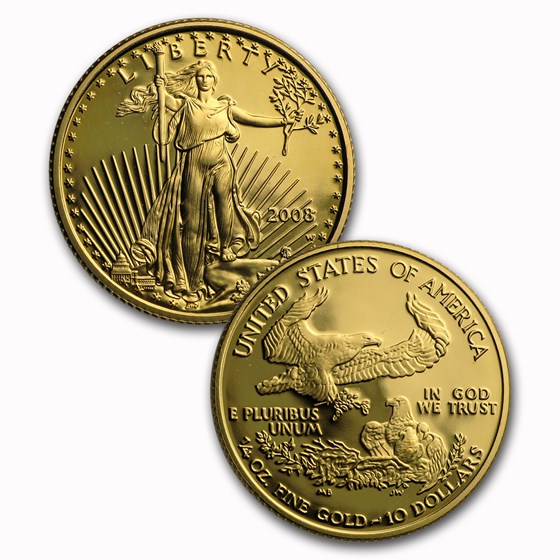 2008-W 4-Coin Proof American Gold Eagle Set (w/Box &amp; COA)
