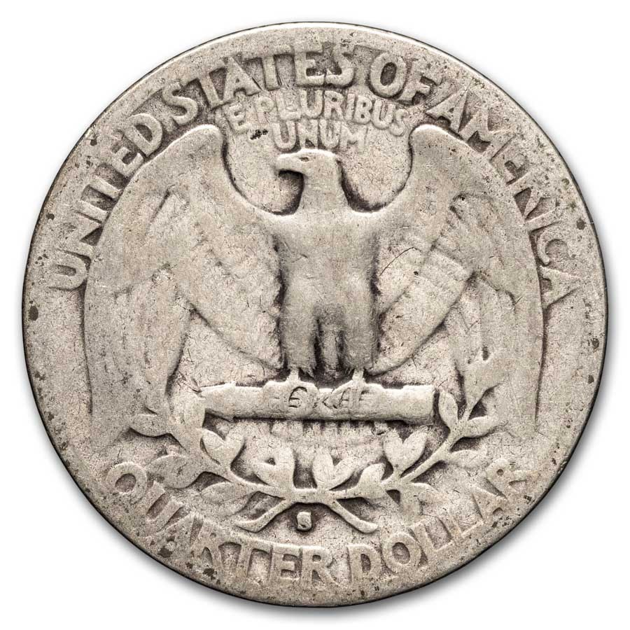 1941-S Washington Quarter 40-Coin Roll Avg Circ