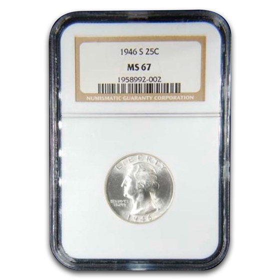 1946-S Washington Quarter MS-67 NGC