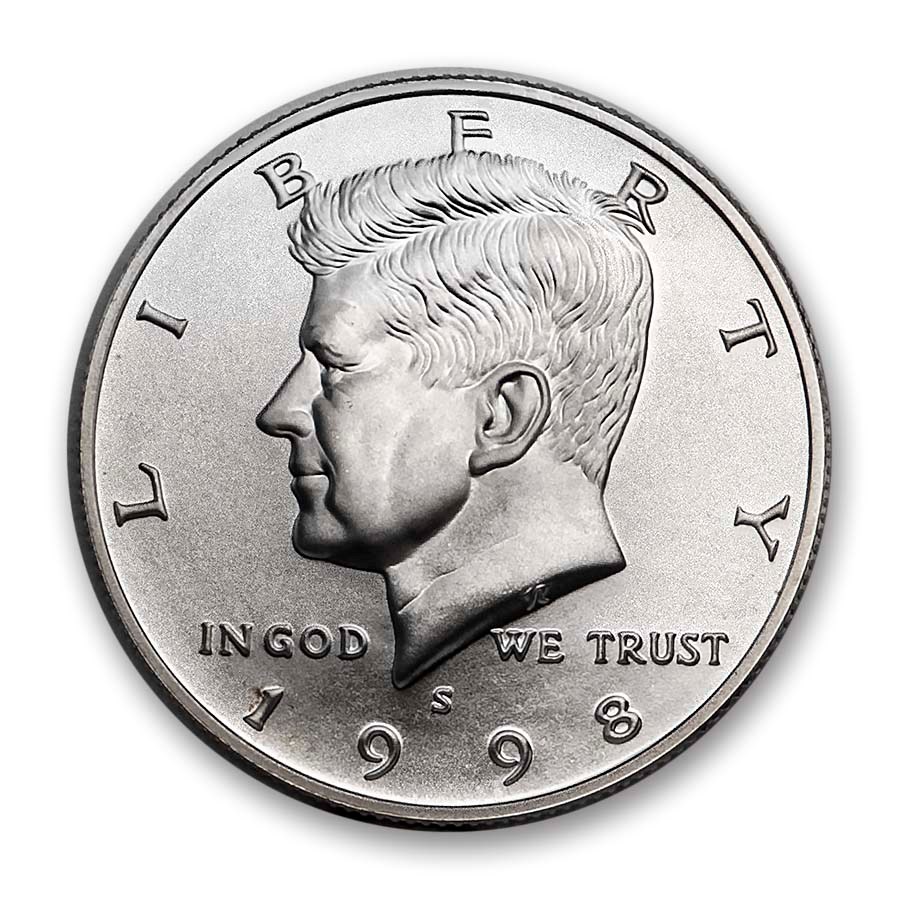 1998-S Silver Kennedy Half Dollar BU (Matte) 1998-S Silver Kennedy Half Dollar BU (Matte)