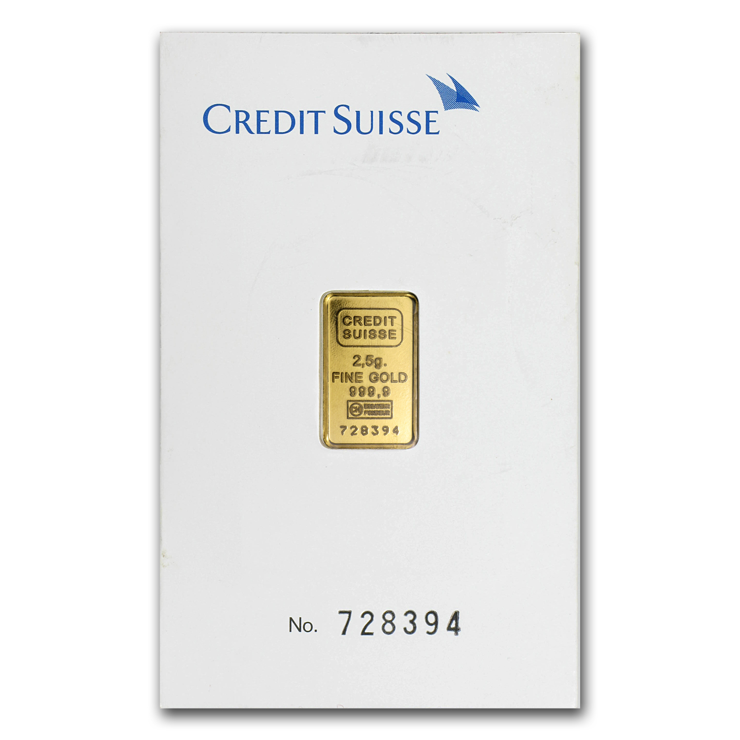 2.5 gram Gold Bar - Brand Name (w/Assay Card)