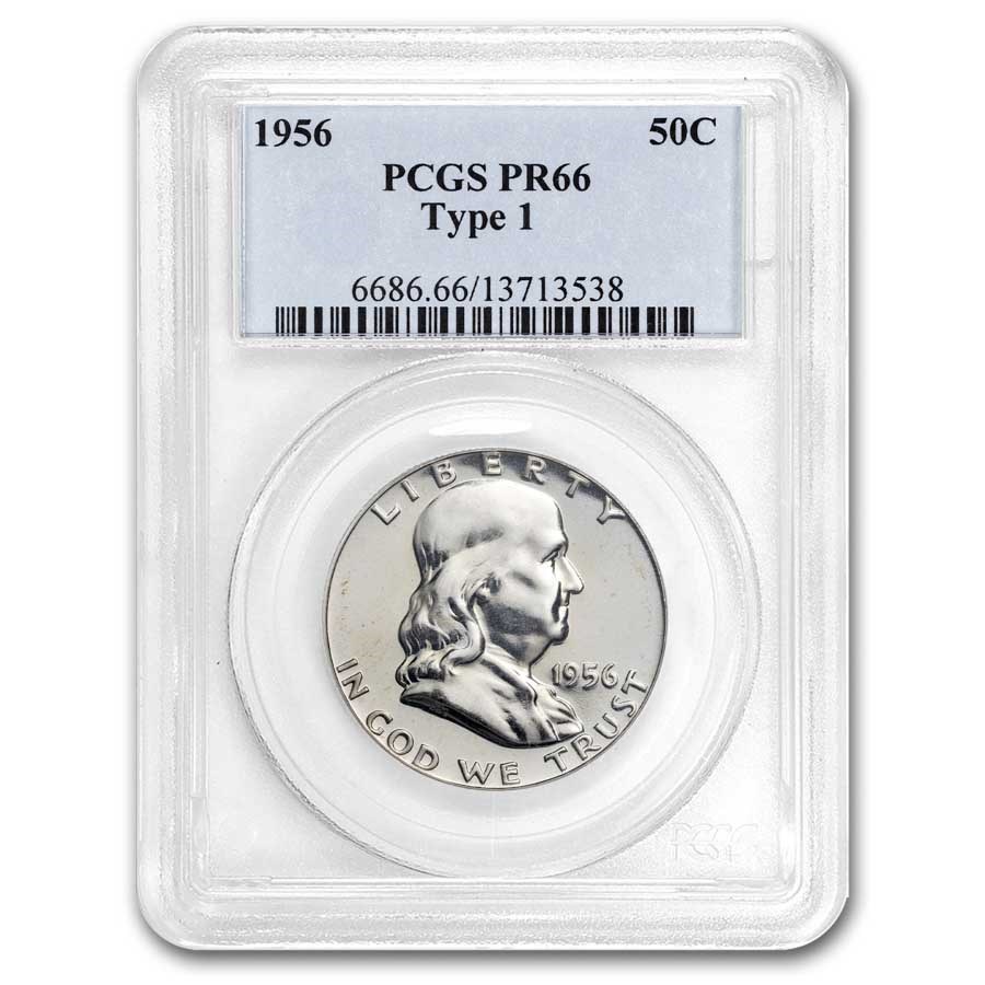 1956 Franklin Half Dollar Type-I PR-66 PCGS