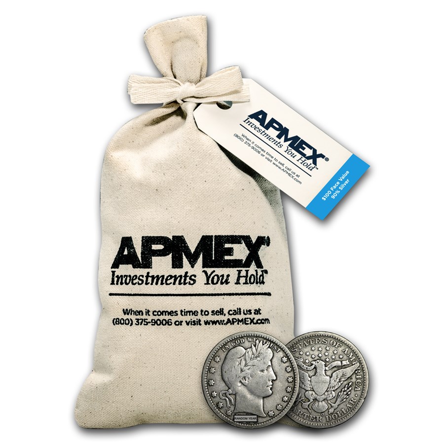 90% Silver Barber Quarters $100 Face Value Bag 90% Silver Barber Quarters $100 Face Value Bag