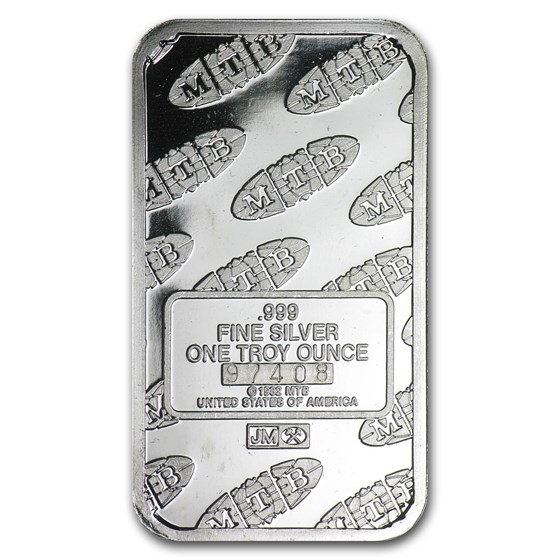 1 oz Silver Bar - Johnson Matthey (Statue of Liberty, MTB, JM)