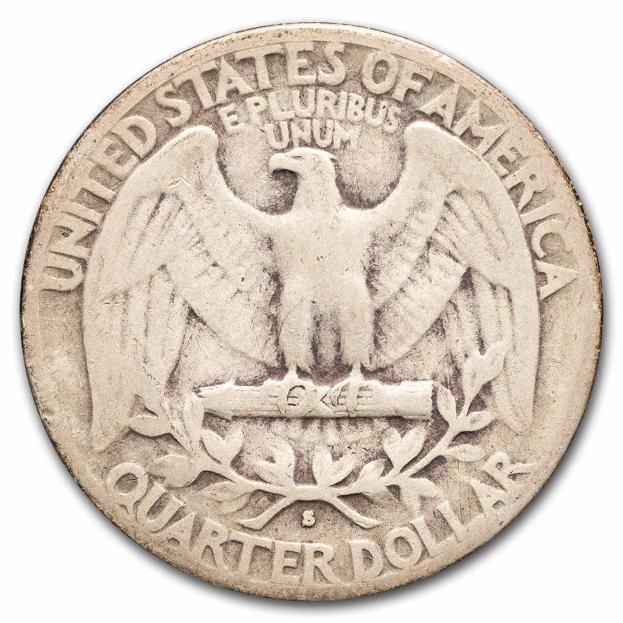 1940-S Washington Quarter 40-Coin Roll Avg Circ