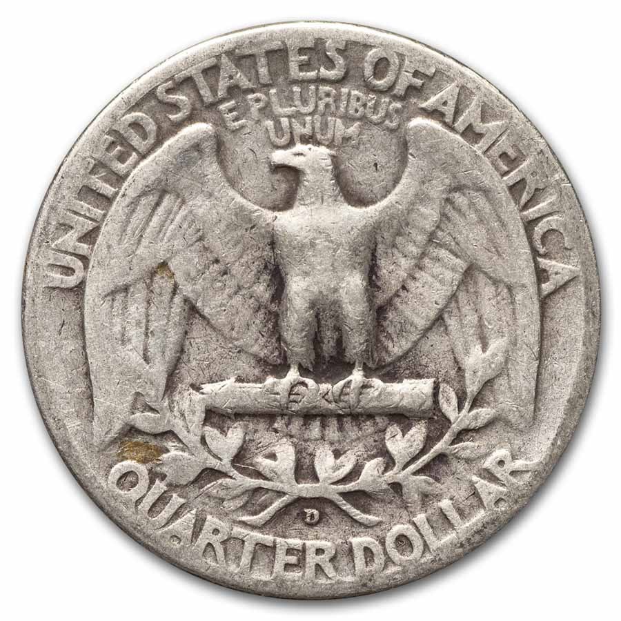 1945-D Washington Quarter 40-Coin Roll Avg Circ
