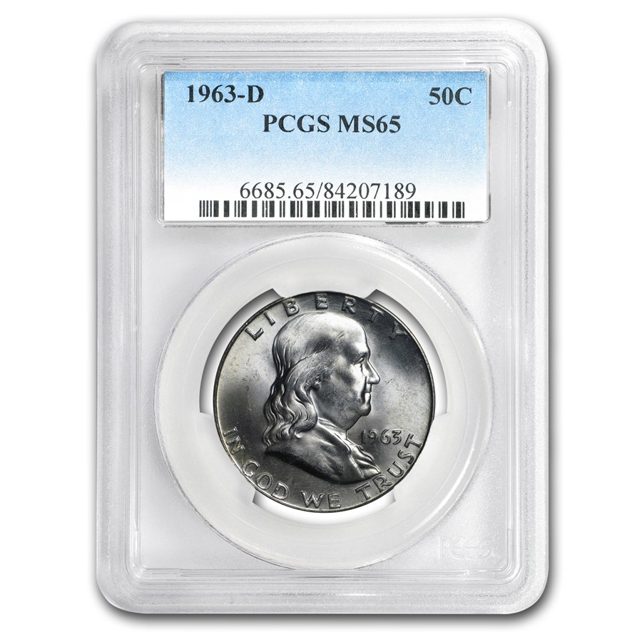 1963-D Franklin Half Dollar MS-65 PCGS