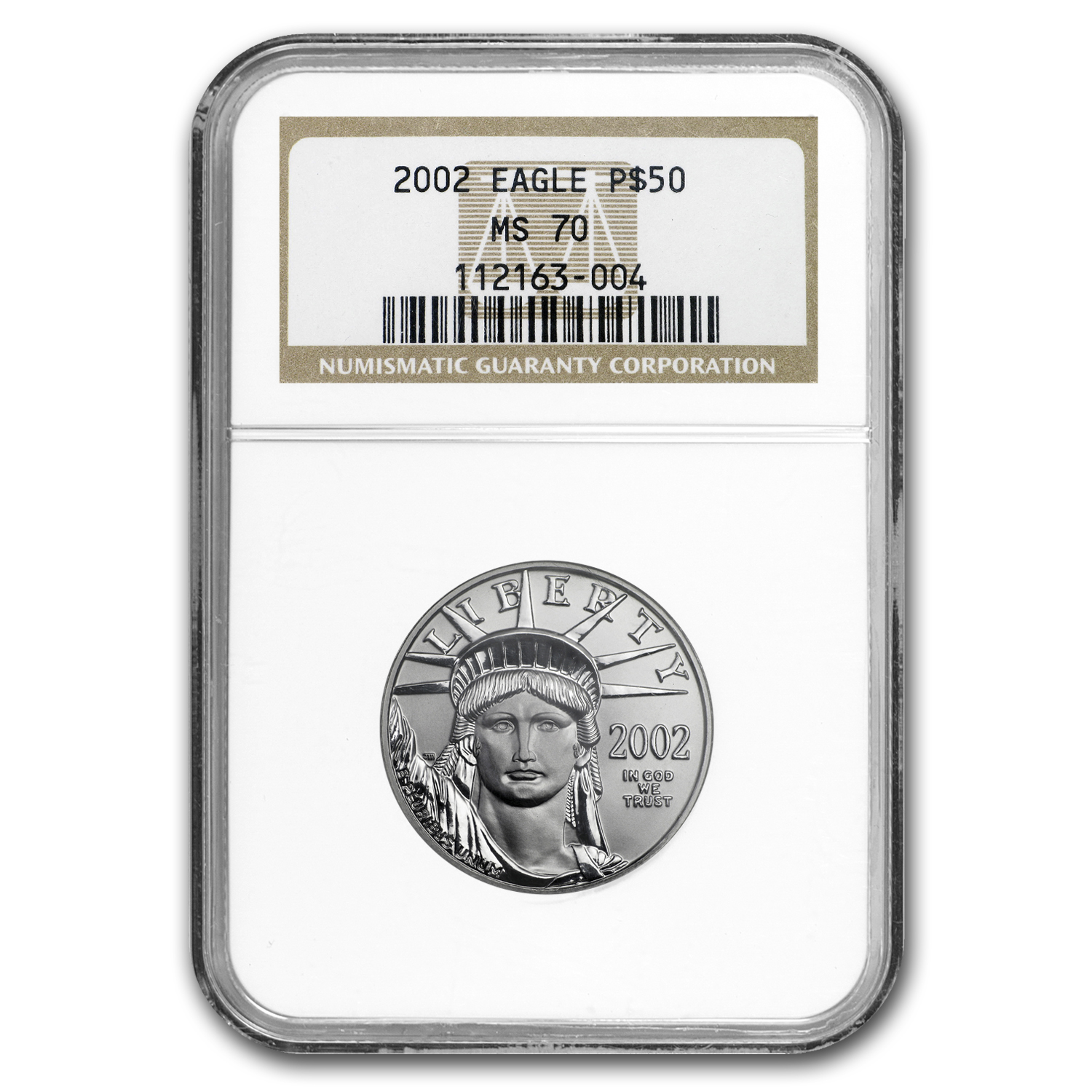 2002 1/2 oz American Platinum Eagle MS-70 NGC