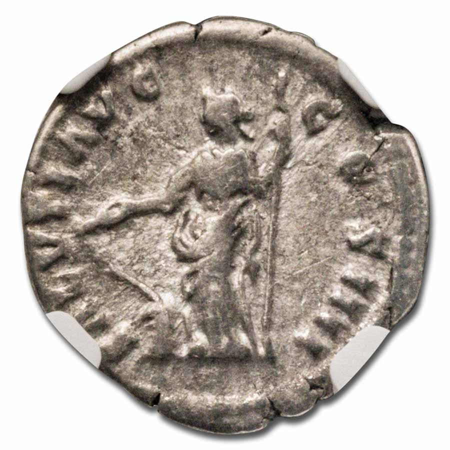 Roman AR Denarius Emperor Antoninus Pius (138-161 AD) VF NGC