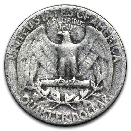 90% Silver Washington Quarters 40-Coin Roll Avg Circ
