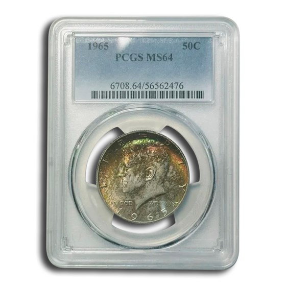 1965 Kennedy Half Dollar MS-65 PCGS (Toned)