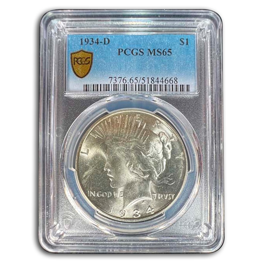 1934-D Peace Dollar MS-65 PCGS