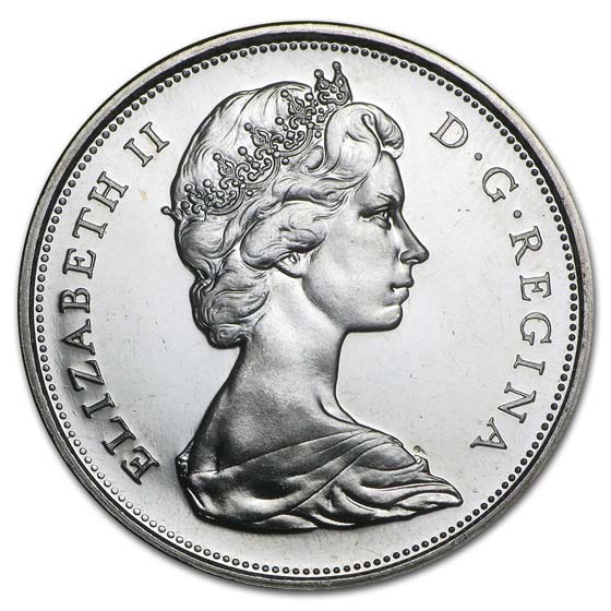1967 Canada Silver Half Dollar Howling Wolf BU/Prooflike