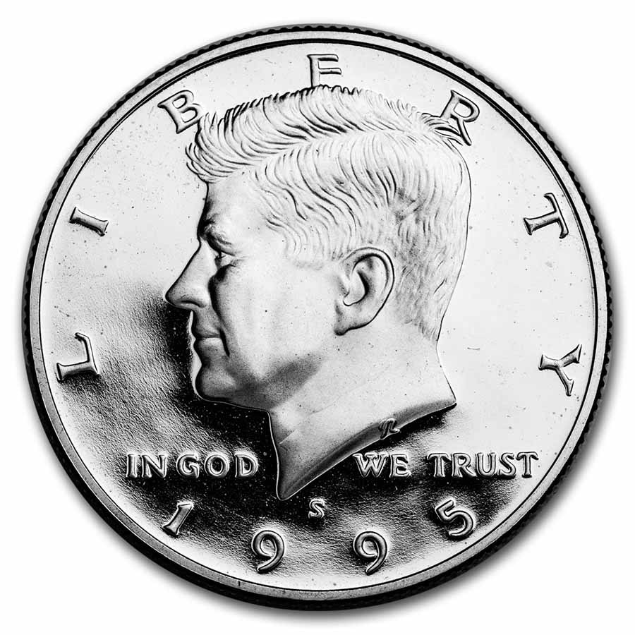 1995-S Silver Kennedy Half Dollar 20-Coin Roll Proof