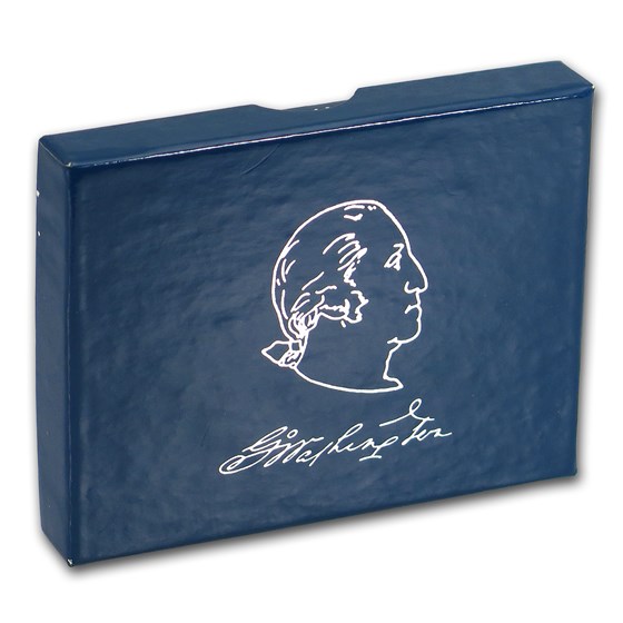 1982-D George Washington 1/2 Dollar Silver Commem BU (Box &amp; COA)