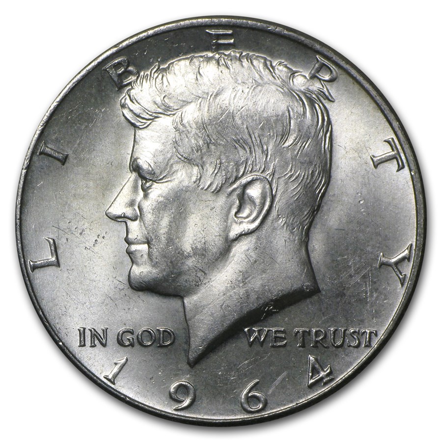 90% Silver Kennedy Half-Dollars $100 Face Value Bag (1964)