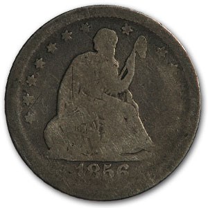 1856 Liberty Seated Quarter Good