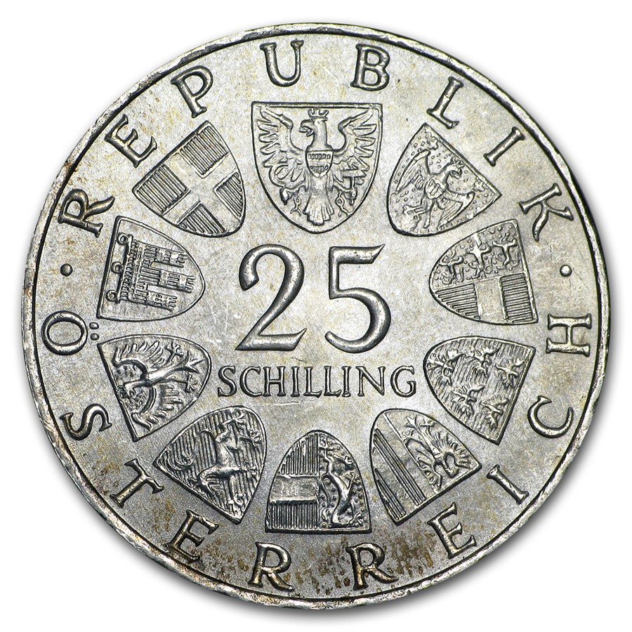 Austria Silver 25 Schilling Commemoratives BU/Proof (Random Year)