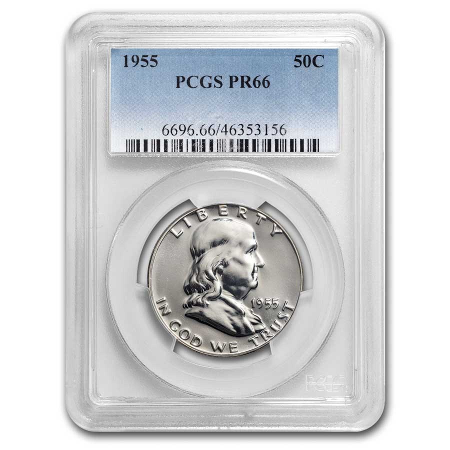 1955 Franklin Half Dollar PR-66 PCGS